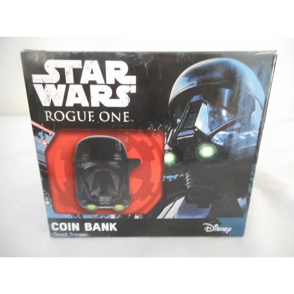 NIB Disney 2016 Star Wars Rogue One Death Trooper Helmet Coin Bank - Picture 1 of 12